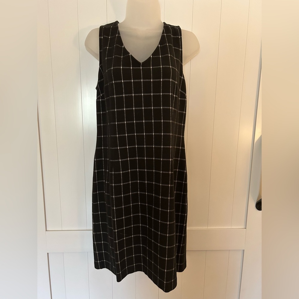 Ann Taylor Black and White Checkered Dress